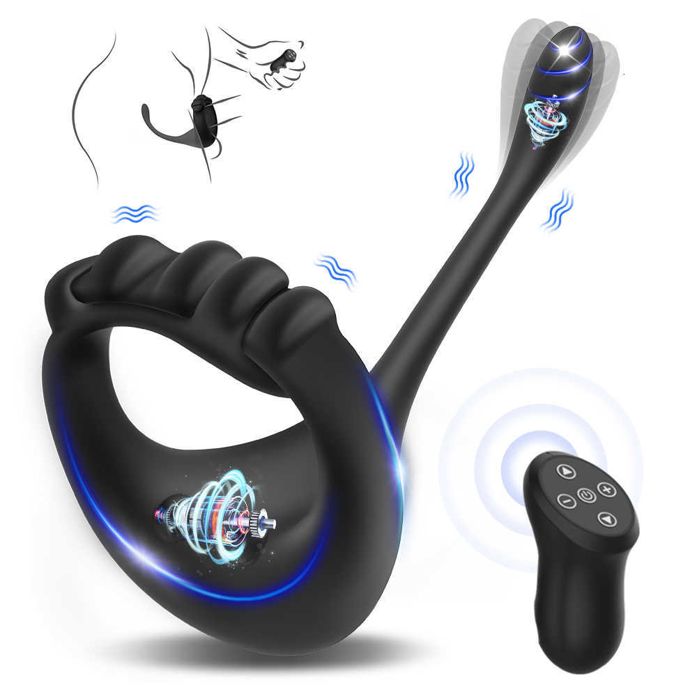 Massager Vibrator y Penis Ring Men Chastity Cockring Anal Plug Dildo Vibrators Cock Rings Sex Toys for Adult 18 Couple Man