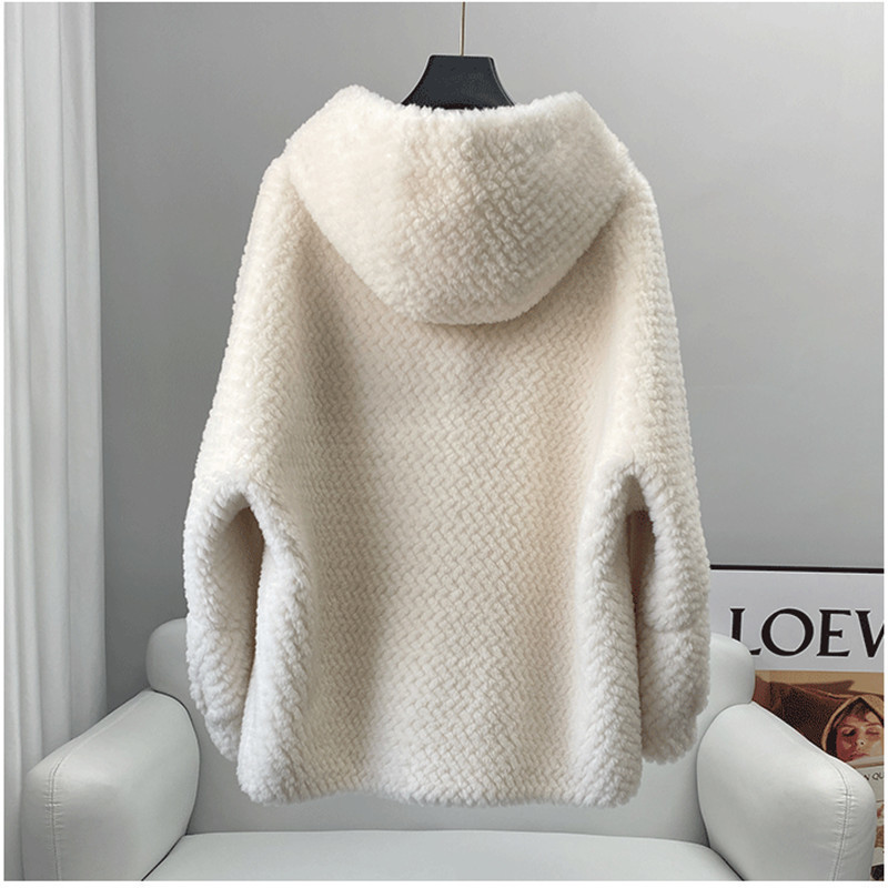 Womens Fur Faux Fur PUDI Fashion Real Wool Fur Coat Winter Soft Sport Women Jacket CT236 220930