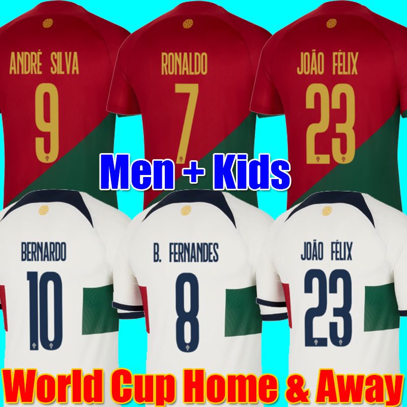 2022 2023 Portuguese soccer jersey Bruno FERNANDES DIOGO J. DANILO Portuguesa Retro 22 23 Joao Felix Football shirt BERNARDO Portugieser Men Kids Kit uniform set