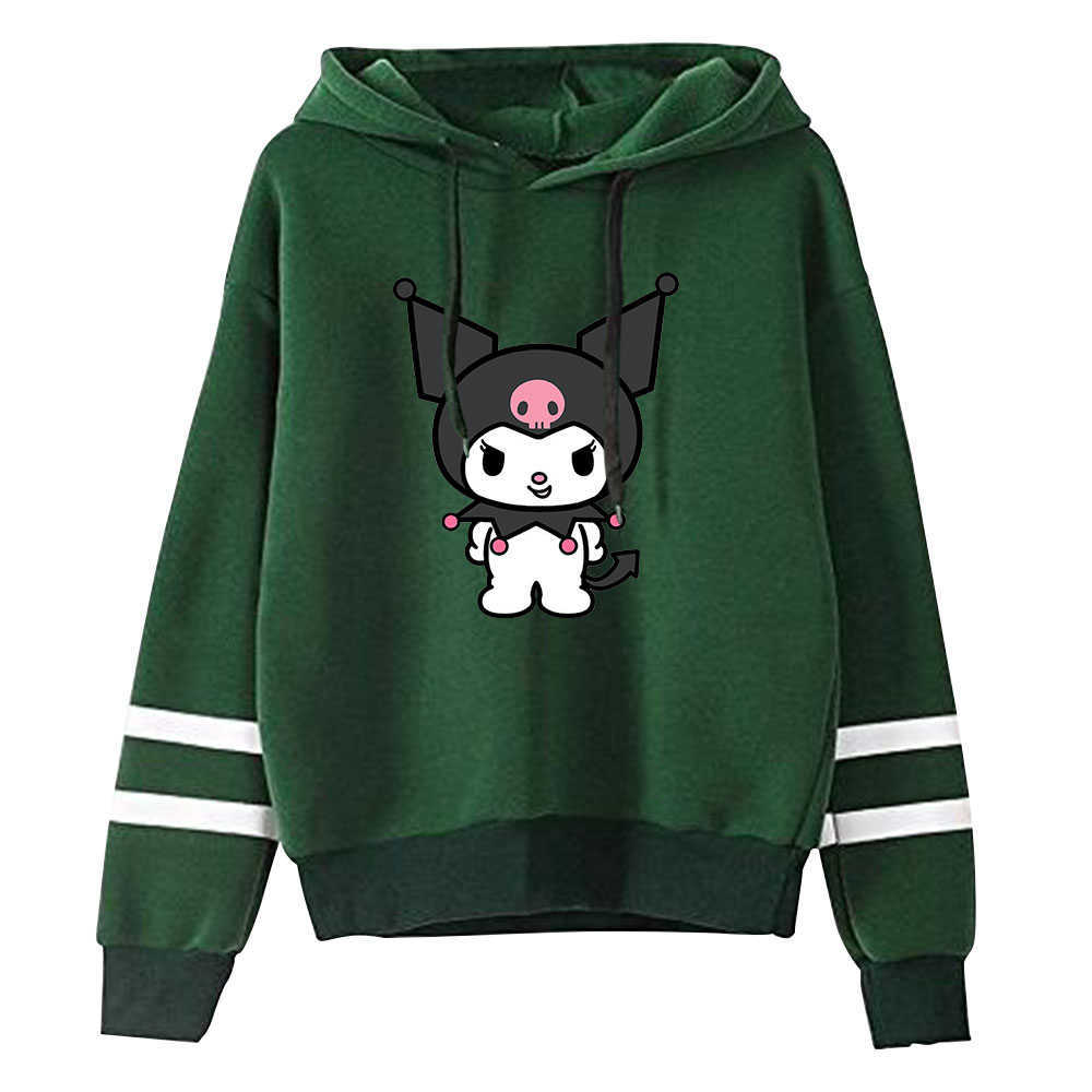 Kuromi Anime Onegai My Melody Merch Hoodies Pocketless Parallel Bars Sleeve Sweatshirt Woman Man Clothes