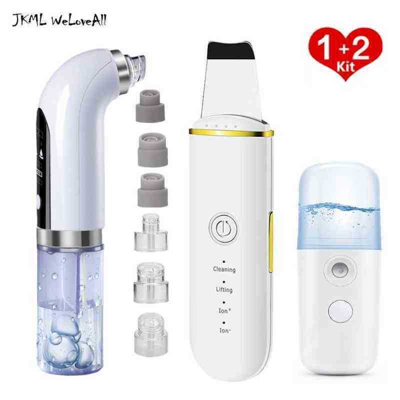 Electric Blackhead Acne Pore Removal Vacuum Cleaner Face Spatula Peeling Cavitation Water Cycle Skin Cleanser Apparatus 220516