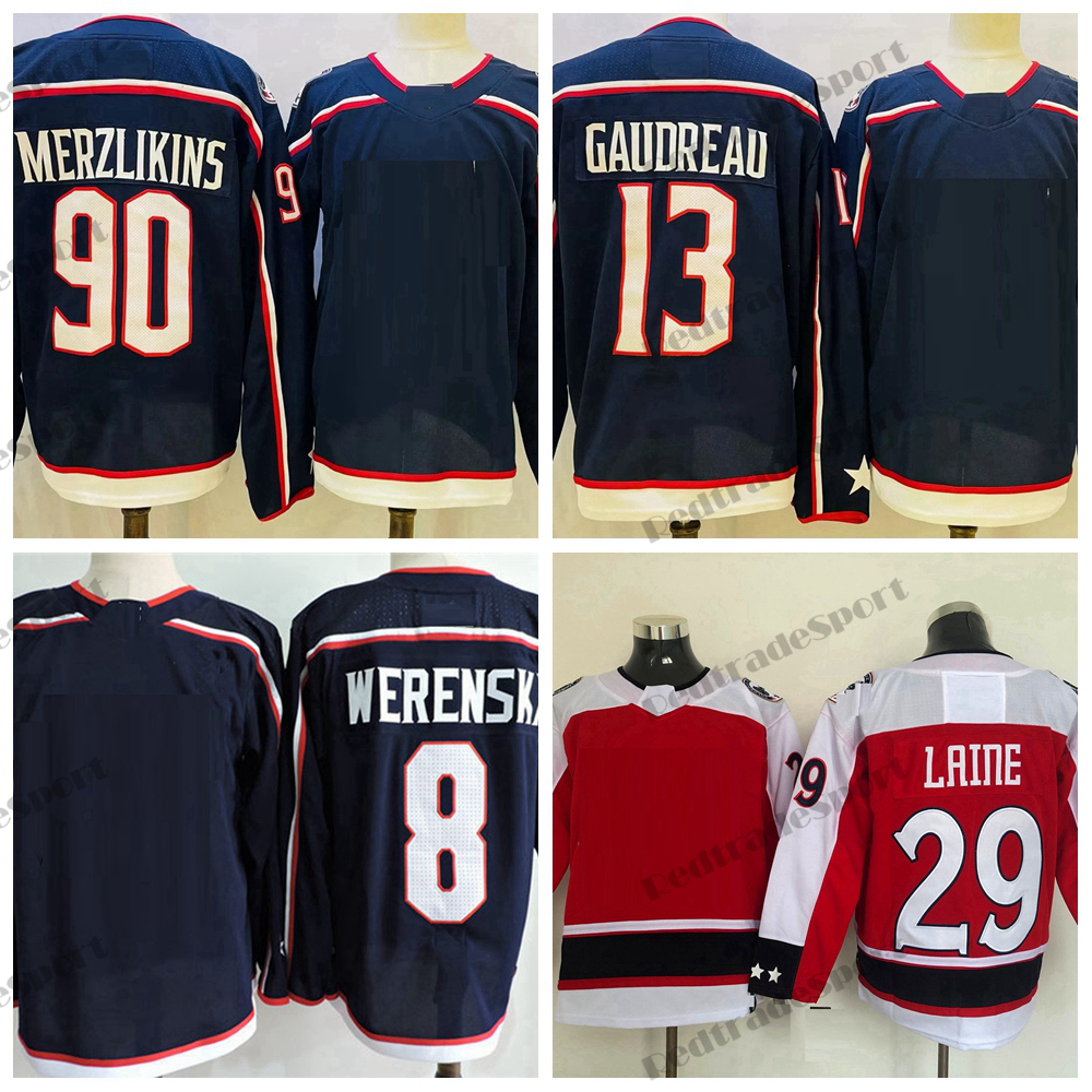 Mens 29 Patrik Laine Hockey Jerseys 13 Johnny Gaudreau 8 Zach Werenski 90 Elvis Merzlikins Reverse Retro Red Home Blue Stitched Shirts, Blue 8
Mens 29 Patrik Laine Hockey Jerseys 13 Johnny Gaudreau 8 Zach Werenski 90 Elvis Merzlikins Reverse Retro Red Home Blue Stitched Shirts, Blue 8