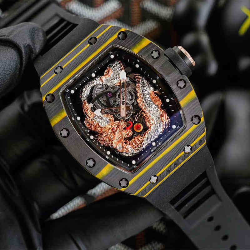 Multi-function Superclone Watches Wristwatch Designer Richa Milles Carbon Fiber Dragon Tiger Wine Barrel Mens Automatic Mechanical Watch Hol, Carbon fibre
Multi-function Superclone Watches Wristwatch Designer Richa Milles Carbon Fiber Dragon Tiger Wine Barrel Mens Automatic Mechanical Watch Hol, Carbon fibre