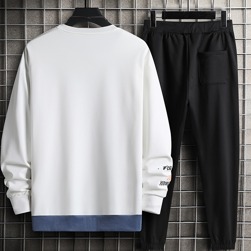 Men's Tracksuits Men's Set Autumn Printed Sweatshirts Pants Outfits Set Fashion Allmatch Tracksuit Men Spring Casual Two Peice Suit 220930