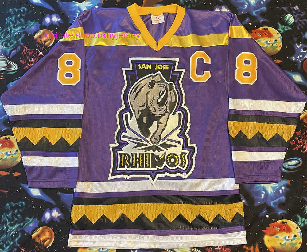 New Stitched Rare Cheap Retro K1 Sportswear RHI San Jose Rhinos Mark Woolf Hockey Jersey Mens Kids Throwback Jerseys, Same as picture
New Stitched Rare Cheap Retro K1 Sportswear RHI San Jose Rhinos Mark Woolf Hockey Jersey Mens Kids Throwback Jerseys, Same as picture