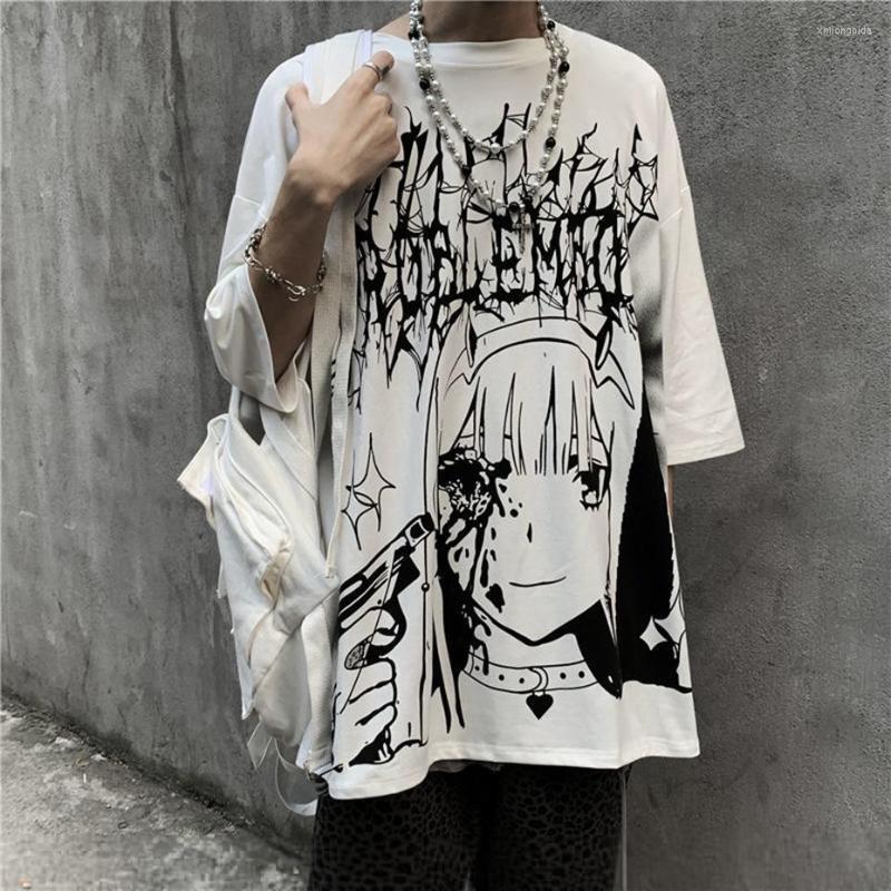 Men' T Shirts Women Men Gothic Anime Shirt Hip Hop Top Tees Oversized Streetwear Harajuku T-shirt Short Sleeve Alt Tee Clothes, White
Men' T Shirts Women Men Gothic Anime Shirt Hip Hop Top Tees Oversized Streetwear Harajuku T-shirt Short Sleeve Alt Tee Clothes, White