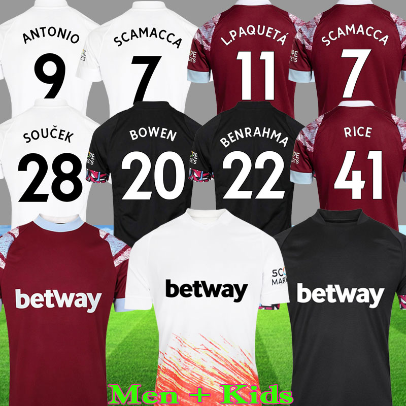 22 23 L PAQUETA RICE Soccer Jerseys West Hams BOWEN BENRAHMA LANZINI ANTONIO SCAMACCA NOBLE FORNALS 86854 Vlasic SOUCEK Men kids kits set Football Shirt Uniform, Third epl
22 23 L PAQUETA RICE Soccer Jerseys West Hams BOWEN BENRAHMA LANZINI ANTONIO SCAMACCA NOBLE FORNALS 86854 Vlasic SOUCEK Men kids kits set Football Shirt Uniform, Third epl