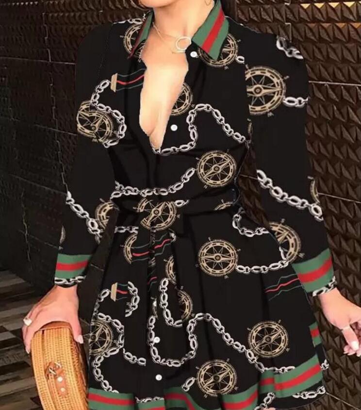 women Casual Dresses Designer new long-sleeved V-neck fashion sexy print dress Long Sleeve Dresses
women Casual Dresses Designer new long-sleeved V-neck fashion sexy print dress Long Sleeve Dresses
