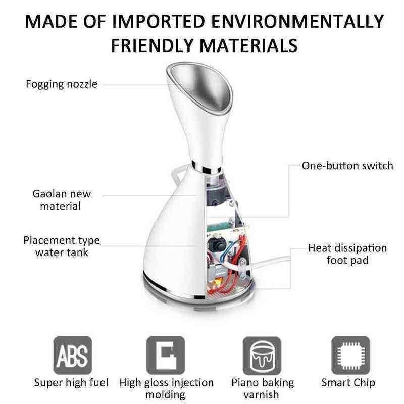 Electric Nano Facial Sprayer Steamer Acne Blackhead Remover Point Noir Vacuum ctor Tool Skin Scrubber Pore Cleaner 220516