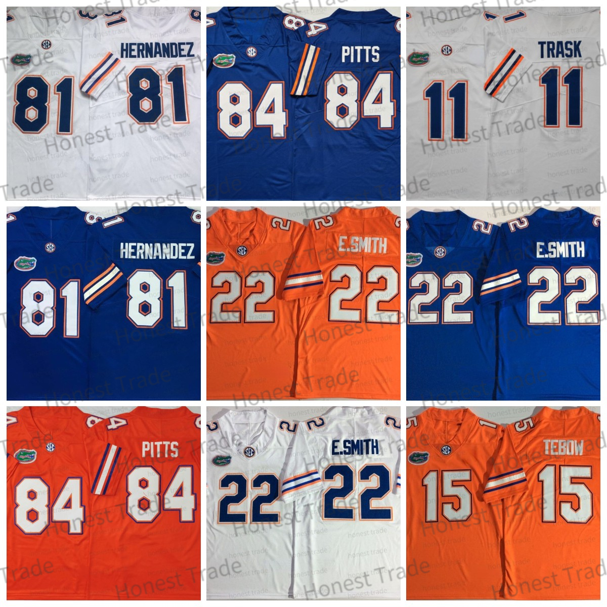 NCAA College Florida 15 Tim Tebow Jersey Football 22 Emmitt Smith 81 Aaron Hernandez 11 Kyle Trask 84 Kyle Pitts Gators Jerseys White Orange Mens Stitched, Men;as
NCAA College Florida 15 Tim Tebow Jersey Football 22 Emmitt Smith 81 Aaron Hernandez 11 Kyle Trask 84 Kyle Pitts Gators Jerseys White Orange Mens Stitched, Men;as