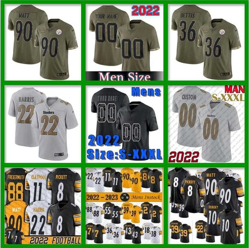 Custom T.J. Watt Jersey Pittsburgh''Steelers''MENM Kenny Pickett Najee Harris George Pickens George Pickens Pat Freiermuth Black RFLCTV MENS Football Jerseys 4XL, Color
Custom T.J. Watt Jersey Pittsburgh''Steelers''MENM Kenny Pickett Najee Harris George Pickens George Pickens Pat Freiermuth Black RFLCTV MENS Football Jerseys 4XL, Color