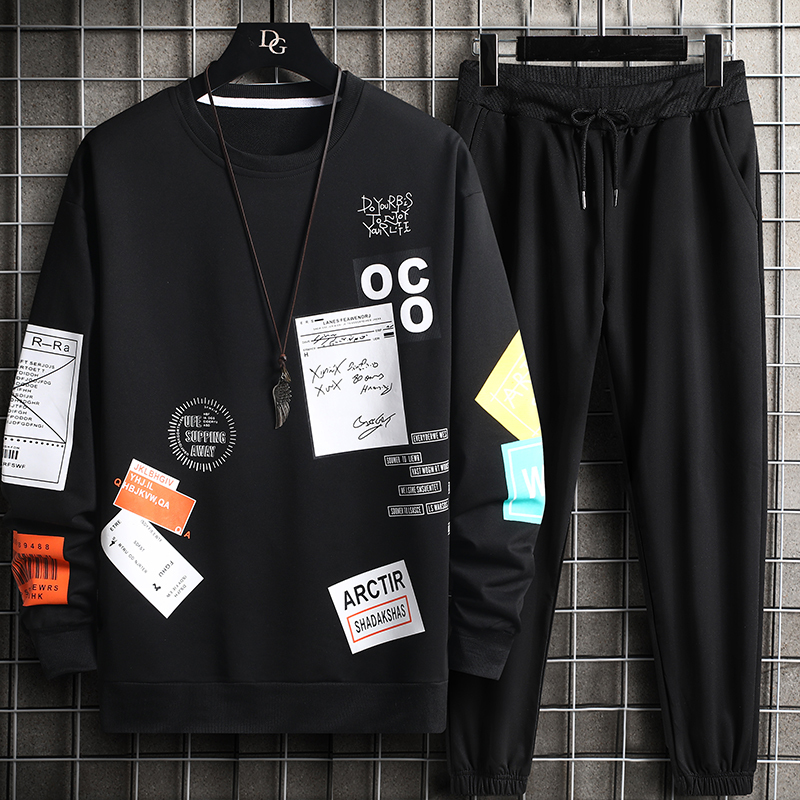 Men's Tracksuits Tracksuit Men Long Sleeve Sweatshirt SweatPant Outfit Set Hip Hop Men Streetwear Suits Autumn Fashion Men Sports Set 220930