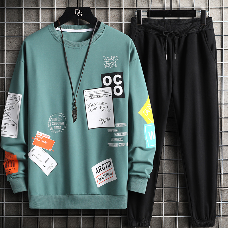 Men's Tracksuits Tracksuit Men Long Sleeve Sweatshirt SweatPant Outfit Set Hip Hop Men Streetwear Suits Autumn Fashion Men Sports Set 220930