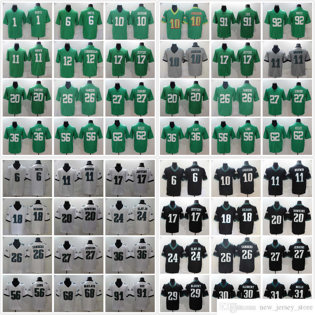 Football Philadelphia''Eagles''New Jerseys 1 Hurts 6 Smith Jackson Cunningham Agholor Jeffery Jenkins Reagor, Sachoose number on picture
Football Philadelphia''Eagles''New Jerseys 1 Hurts 6 Smith Jackson Cunningham Agholor Jeffery Jenkins Reagor, Sachoose number on picture