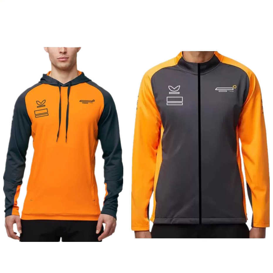 F1 Hooded Formula One Mclaren Team Dr3 Gulf Oil Co-branded Light Blue Hoodies Mens and Womens Racing Lovers Spring Autumn Jumpers Hoodie N3e
