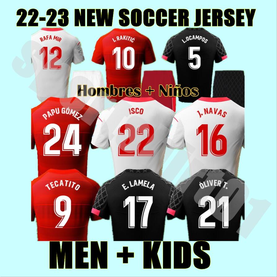 22 23 FC SevillaS soccer jersey GOMEZ RAKITIC L.OCAMPOS NAVAS 2022 2023 Men Kids Kits SUSO MUNIR Y.EN-NESYRI football shirts Martial Rafa Mir LAMELA Diego Carlos uniform
22 23 FC SevillaS soccer jersey GOMEZ RAKITIC L.OCAMPOS NAVAS 2022 2023 Men Kids Kits SUSO MUNIR Y.EN-NESYRI football shirts Martial Rafa Mir LAMELA Diego Carlos uniform