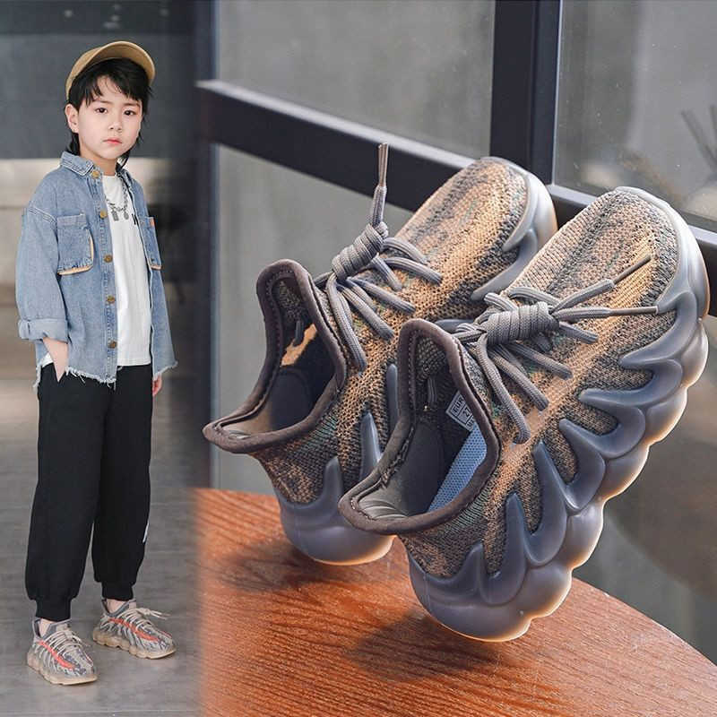 Sneakers Children's Sports Shoes 2022 Baby Kids Flying Woven Breathable Coconut Sneakers for Girls Boys Soft-soled Casual Shoes T231121