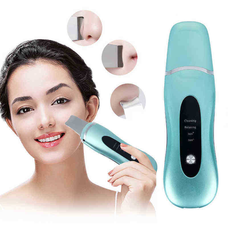 Ems Light Therapy Facial Cleaning Beauty Instrument Skintag Blackhead Acne Remove Electric Face Cavitation Peeling Skin Scrubber 220516