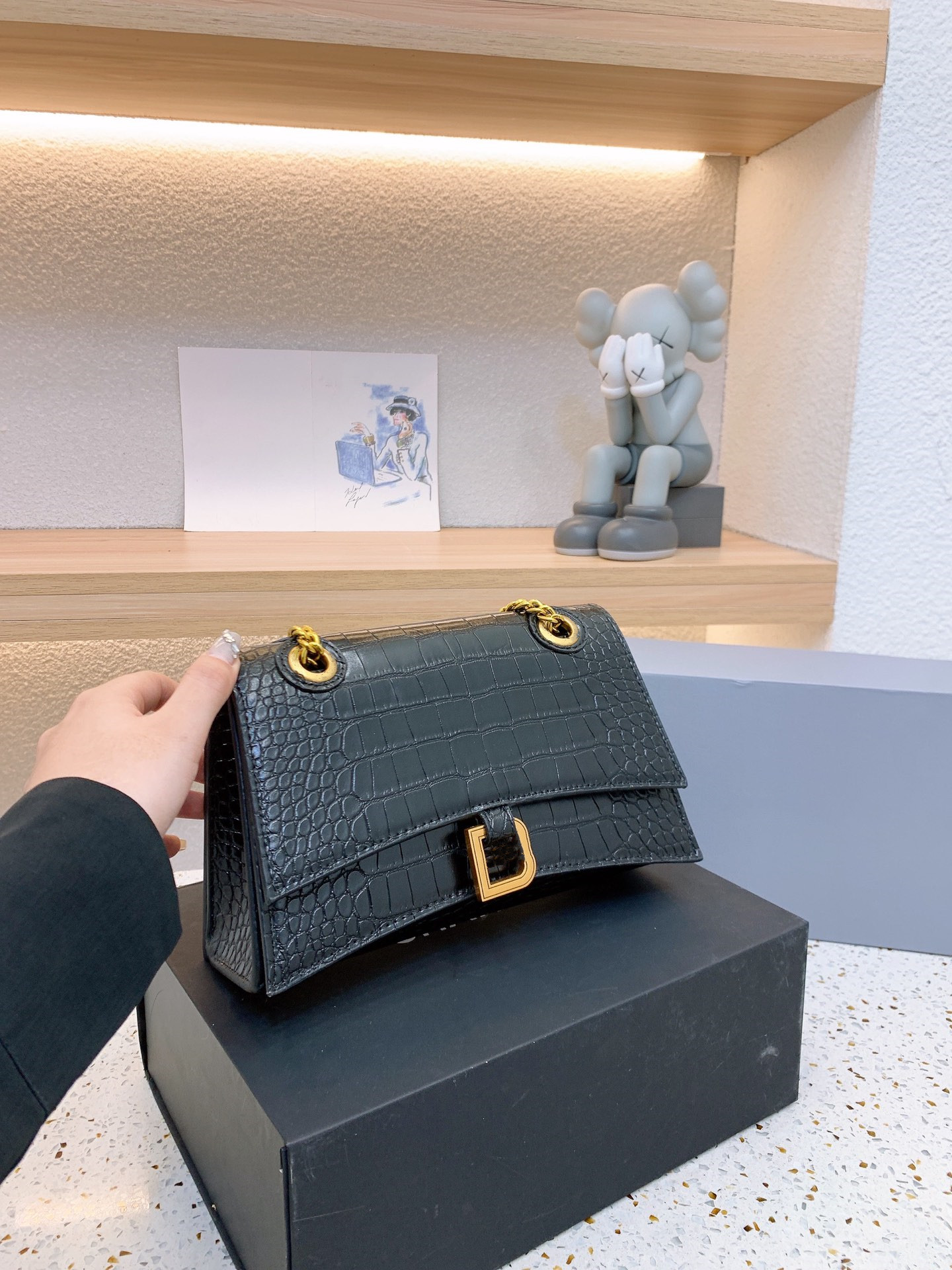 Designer bag Woman Handbag Half Moon Crocodile Embossed Leather Designers Bag Shoulder Crossbody Handbags hourglass, Box
Designer bag Woman Handbag Half Moon Crocodile Embossed Leather Designers Bag Shoulder Crossbody Handbags hourglass, Box