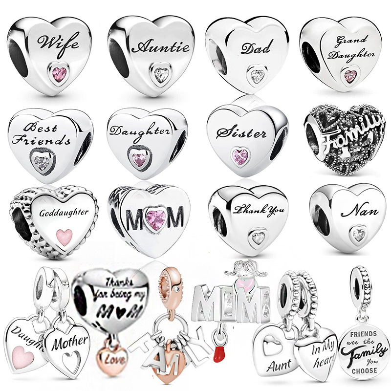 Fashion Heart Shape Charm Eternal Love Mom Pave Shiny Pendant Beads Fit Original Pandora Charms Silver Color Bracelets DIY Jewelry
Fashion Heart Shape Charm Eternal Love Mom Pave Shiny Pendant Beads Fit Original Pandora Charms Silver Color Bracelets DIY Jewelry