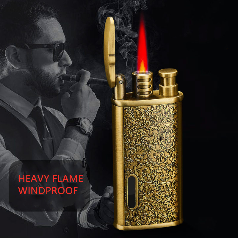 Metal Torch Lighter Cigar Smoke Windproof Red Flame Pocket Small Stickman Small Transom Jet Turbine Gas Lighters
Metal Torch Lighter Cigar Smoke Windproof Red Flame Pocket Small Stickman Small Transom Jet Turbine Gas Lighters