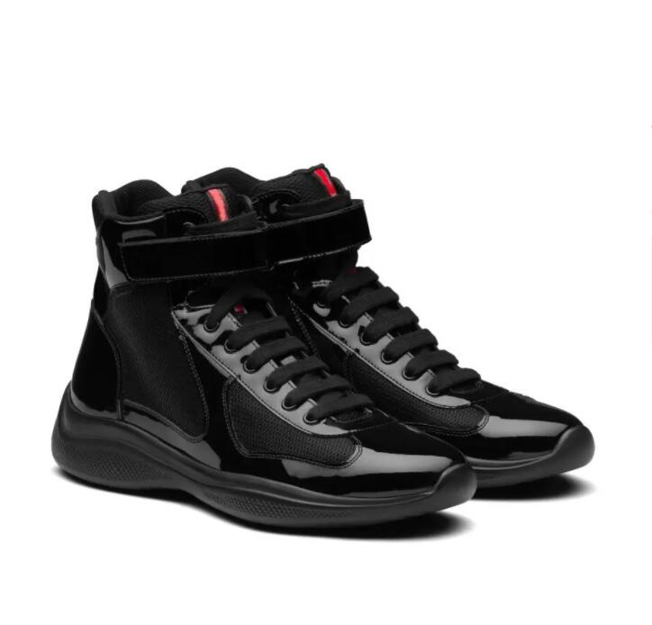 Designers Men America'S Cup Sneakers Shoes High top Blue Black Yellow Patent Leather Casual Flats Shoes Mesh Lace-up Trainers Outdoor Runner Shoe with Box
Designers Men America'S Cup Sneakers Shoes High top Blue Black Yellow Patent Leather Casual Flats Shoes Mesh Lace-up Trainers Outdoor Runner Shoe with Box