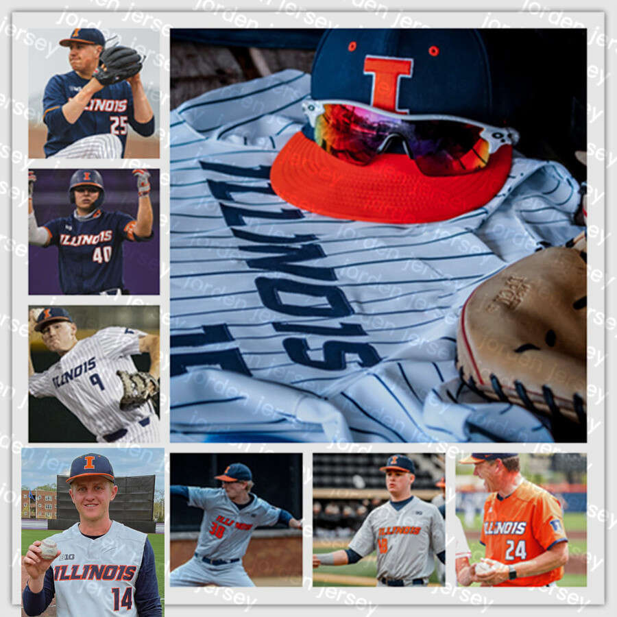 Custom Illinois Fighting NCAA Illini Baseball Jersey Branden Comia Ryan Hampe 17 Justin Janas 18 Kellen Sarver 25, White pintripe
Custom Illinois Fighting NCAA Illini Baseball Jersey Branden Comia Ryan Hampe 17 Justin Janas 18 Kellen Sarver 25, White pintripe