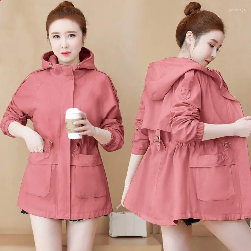 Women's Trench Coats Women's Female Windbreakers Autumn Coat Solid Color Drawstring Elastic Waist Zipper Hooded Outerwear Long Sleeve, Beige
Women's Trench Coats Women's Female Windbreakers Autumn Coat Solid Color Drawstring Elastic Waist Zipper Hooded Outerwear Long Sleeve, Beige