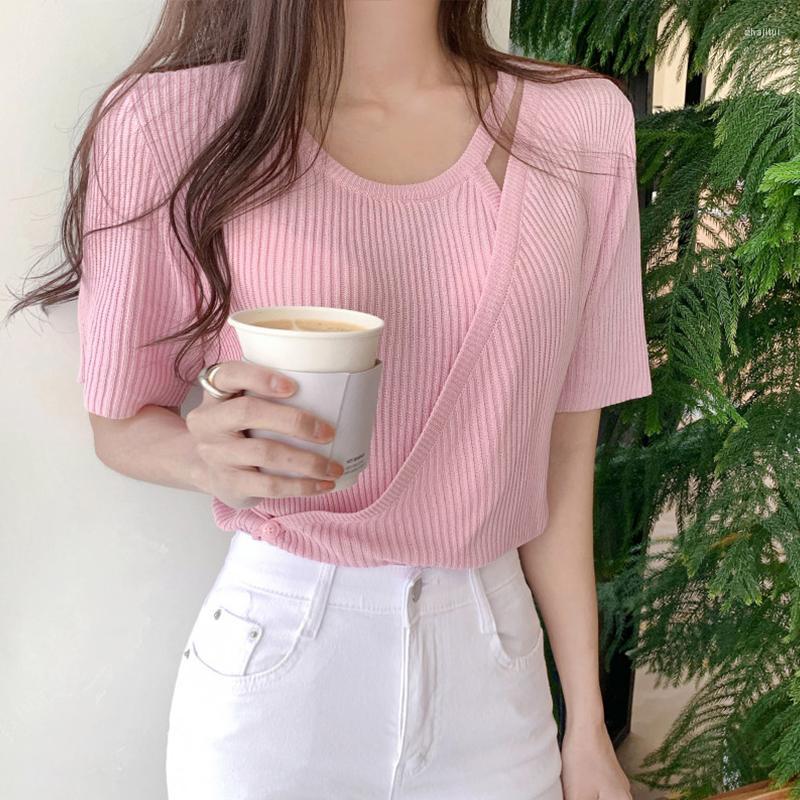 Women's Sweaters Women's Women Pink French Knitting Sweater Round Neck Irregular Patchwork Short Sleeve Casual Korean Fashion Baggy, Black
Women's Sweaters Women's Women Pink French Knitting Sweater Round Neck Irregular Patchwork Short Sleeve Casual Korean Fashion Baggy, Black