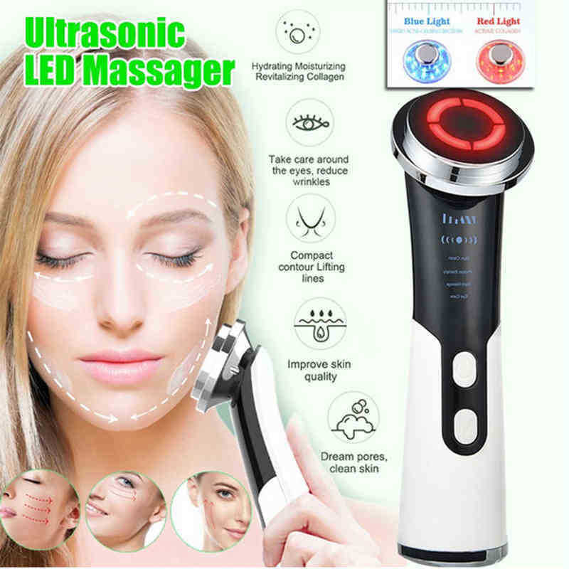 Ems Light Therapy Facial Cleaning Beauty Instrument Skintag Blackhead Acne Remove Electric Face Cavitation Peeling Skin Scrubber 220516