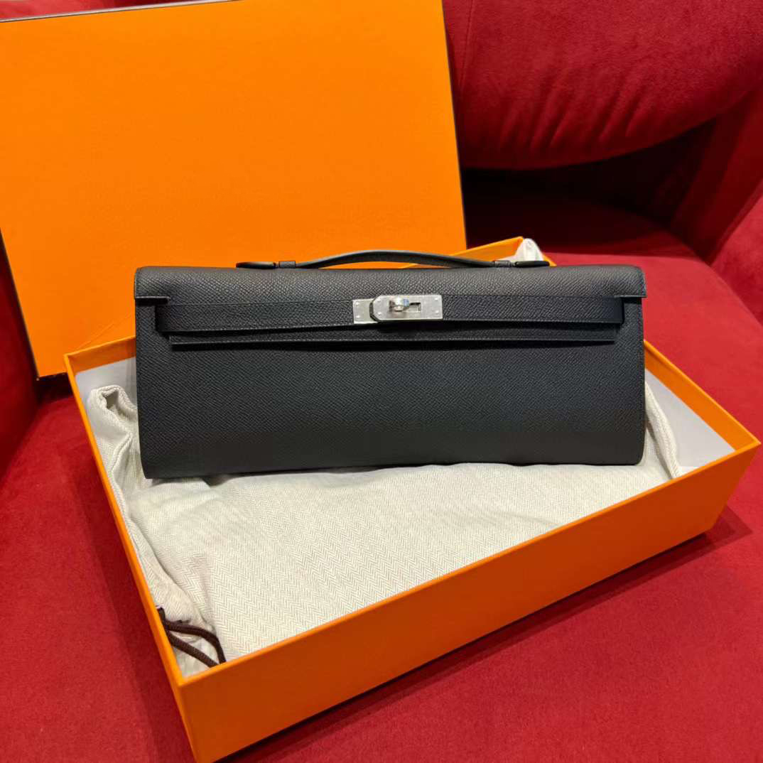 European style lady's bag handbag leather solid color Accessories Evening Bags clutch handbags for weddings Metal latch rectangle Handmade