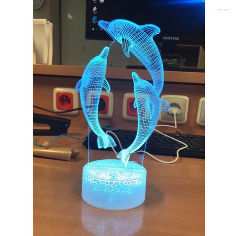 Night Lights 3D Dolphin Light Touch Switch 7 Colors Changing Table Lamp Kids Xmas Gift Bedside Home Decoration
Night Lights 3D Dolphin Light Touch Switch 7 Colors Changing Table Lamp Kids Xmas Gift Bedside Home Decoration