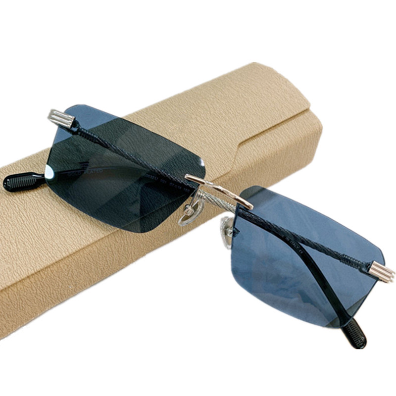 New Model Men Oversized rimless Sunglasses 0032 57-14-150 square bigrim luxury Rectangular polarized eyglasses for prescription goggles fullset case