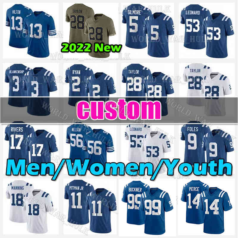 Jonathan Taylor Jersey Darius Leonard Football Alec Pierce 2 Matt Ryan DeForest Buckner Michael Pittman Jr Stephon Gilmore Moore Indianapolis Colts Quenton Nelson, Custom youth (x m)
Jonathan Taylor Jersey Darius Leonard Football Alec Pierce 2 Matt Ryan DeForest Buckner Michael Pittman Jr Stephon Gilmore Moore Indianapolis Colts Quenton Nelson, Custom youth (x m)