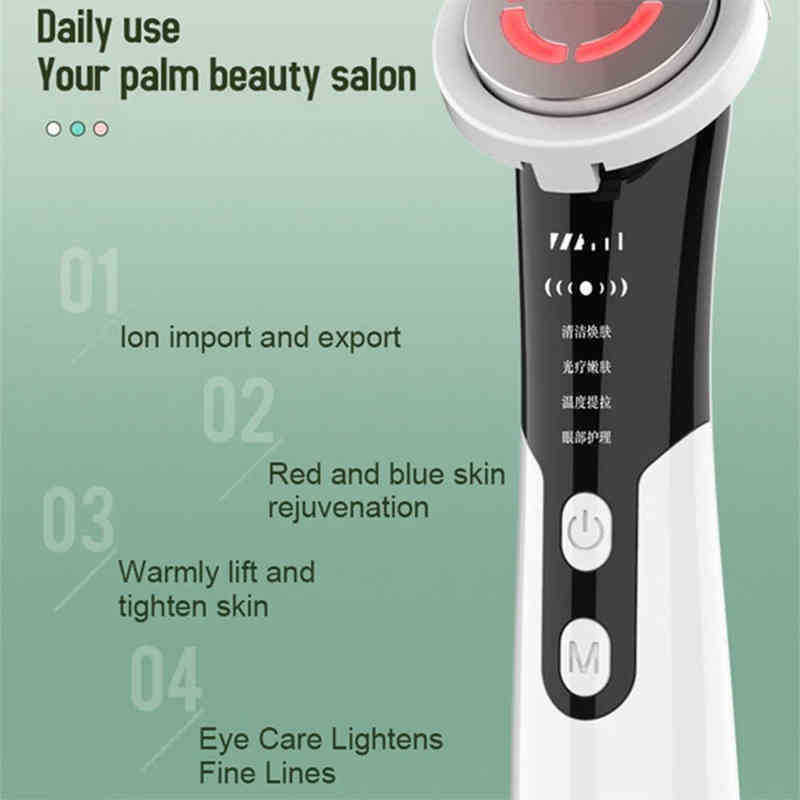 Ems Light Therapy Facial Cleaning Beauty Instrument Skintag Blackhead Acne Remove Electric Face Cavitation Peeling Skin Scrubber 220516