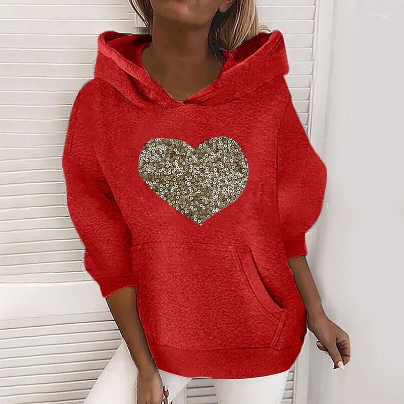 Women' Hoodies XXL Sequins Love Heart Printed Ladies Long-sleeved Hooded Sweatshirt Pockets Warm Hoodie Casual Winter G3014, White
Women' Hoodies XXL Sequins Love Heart Printed Ladies Long-sleeved Hooded Sweatshirt Pockets Warm Hoodie Casual Winter G3014, White