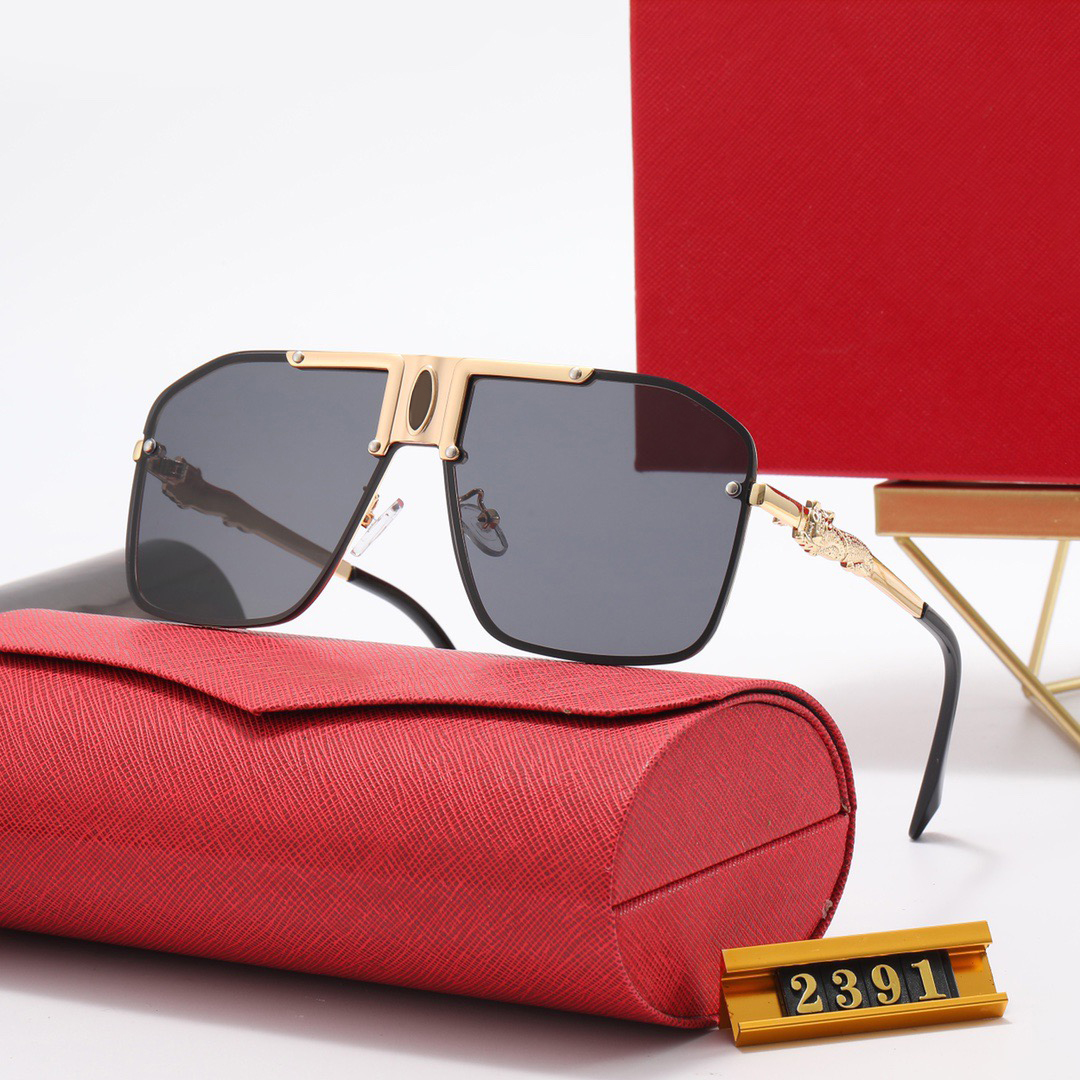 Oversized Designer Sunglasses Mens Panther Carti Eye Glasses Women Vintage Big Lens C Decor Man Fashion Eyewear Female Leopard Eyeglasses UV400 Zonnebril Dames