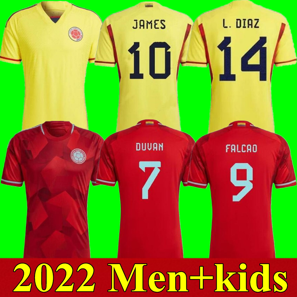 2022 Colombia #10 JAMES Soccer Jerseys 22/23 Home #9 FALCAO #11 CUADRAD Shirt GUARIN DUVAN L.DIAZ SANCHEZ National Team VALDERRAMA Football uniform, Away
2022 Colombia #10 JAMES Soccer Jerseys 22/23 Home #9 FALCAO #11 CUADRAD Shirt GUARIN DUVAN L.DIAZ SANCHEZ National Team VALDERRAMA Football uniform, Away