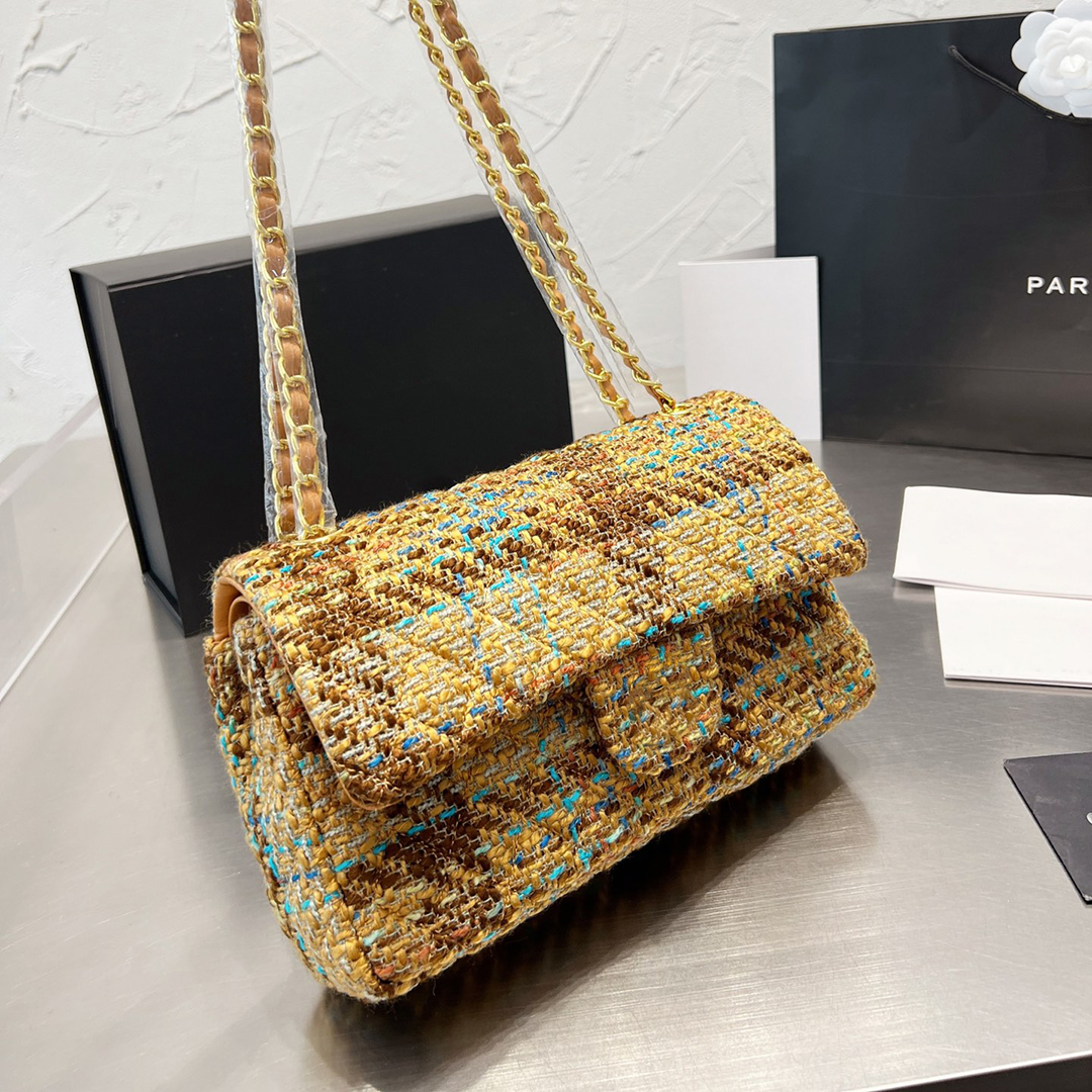 Designer Classic Cf Double Flap Tweed Crossbody Bags France Brand Fashion Quilted Matelasse Chain Bag Women Shoulder Bag Purse Luxury Designers Handbag Wallet 25CM, 01
Designer Classic Cf Double Flap Tweed Crossbody Bags France Brand Fashion Quilted Matelasse Chain Bag Women Shoulder Bag Purse Luxury Designers Handbag Wallet 25CM, 01