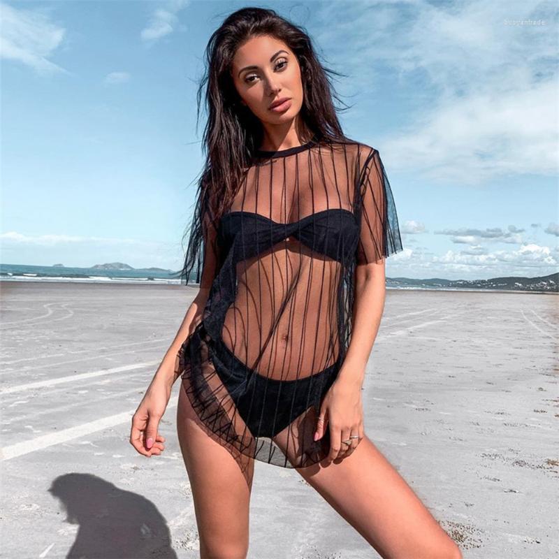 Women's Swimwear Women's Sexy Gauze Dress Perspective Bikini Smock Casual Short Sleeve Sunscreen Clothes Pure Colour Seaside Holiday, White
Women's Swimwear Women's Sexy Gauze Dress Perspective Bikini Smock Casual Short Sleeve Sunscreen Clothes Pure Colour Seaside Holiday, White