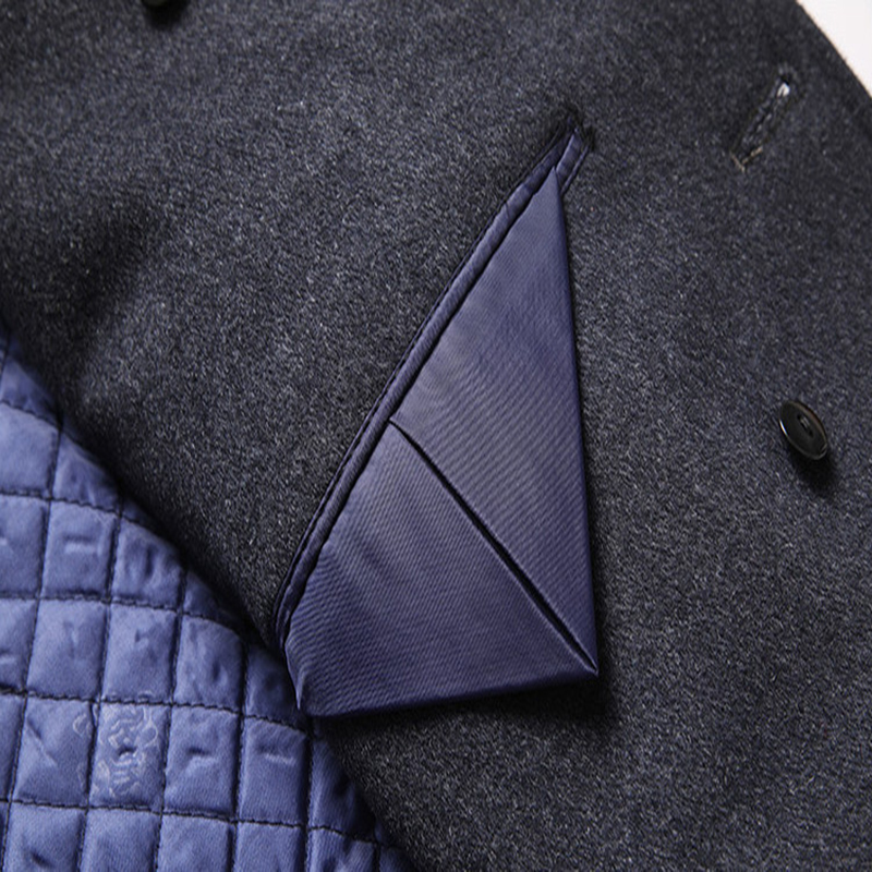 Men's Wool Blends Mens Wool Coat Single Breasted Long Trench Coat Men Winter Thick Woolen Overcoat Casual Jacket Detachable Scarf 220930