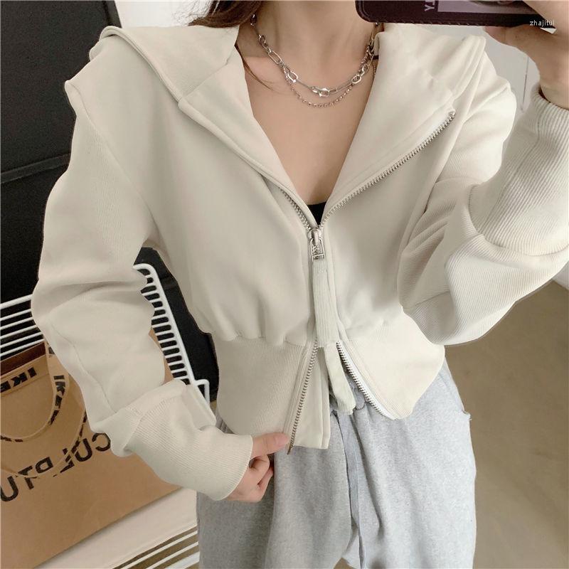Women's Hoodies Women's & Sweatshirts Solid Korea Zip Up Sweatshirt Winter Jacket Collect Waist Clothes Women Vintage Pockets Long, Black
Women's Hoodies Women's & Sweatshirts Solid Korea Zip Up Sweatshirt Winter Jacket Collect Waist Clothes Women Vintage Pockets Long, Black