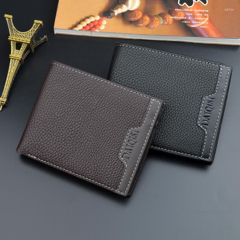 Wallets Men's Wallet Short Korean Multi-card Slots Tri-fold Lychee Pattern Zipper Coin Purses Fashion Horizontal Money Clip, Black
Wallets Men's Wallet Short Korean Multi-card Slots Tri-fold Lychee Pattern Zipper Coin Purses Fashion Horizontal Money Clip, Black
