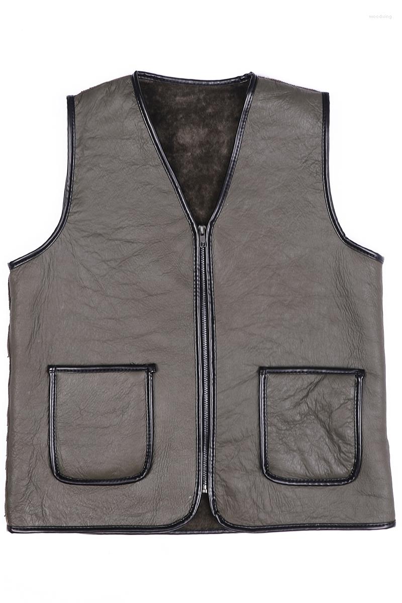 Men's Vests 2022 Men's Fur One-Piece Sheepskin Vest Winter Warm Cold-Resistant Leather, Army green
Men's Vests 2022 Men's Fur One-Piece Sheepskin Vest Winter Warm Cold-Resistant Leather, Army green