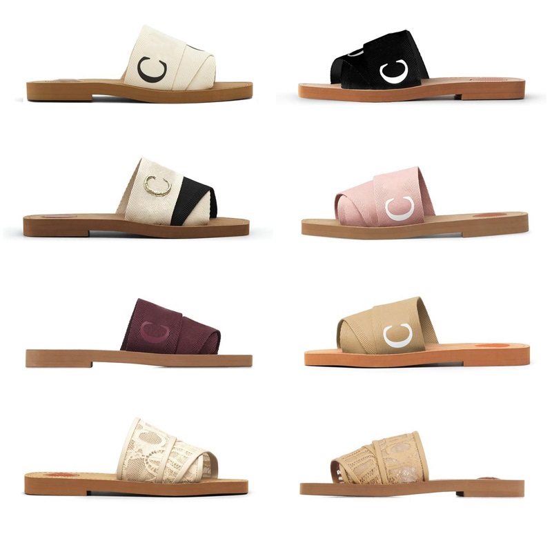 Women Designer Canvas Slippers Woody Mules Flat Snadals Rubber Slides White Black Lace Lettering Fabric Womens Summer Outdoor Shoes, #9
Women Designer Canvas Slippers Woody Mules Flat Snadals Rubber Slides White Black Lace Lettering Fabric Womens Summer Outdoor Shoes, #9