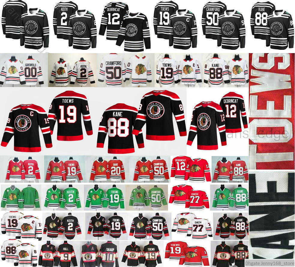 Chicago Blackhawks 19 Jonathan Toews 88 Patrick Kane 12 Alex DeBrincat 00 Clark Griswold 2 Keith Crawford 77 Kirby Dach Ice Hockey Jerseys, Black men size s-xxxl
Chicago Blackhawks 19 Jonathan Toews 88 Patrick Kane 12 Alex DeBrincat 00 Clark Griswold 2 Keith Crawford 77 Kirby Dach Ice Hockey Jerseys, Black men size s-xxxl