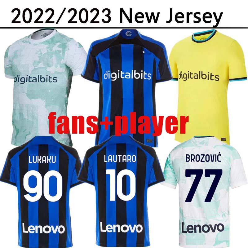 22 23 LUKAKU third away soccer jerseys Inter DZEKO LAUTARO fans player 2022 2023 CALHANOGLU ALEXIS CORREA BARELLA Milan football shirt GOSENS uniforms mens Jersey
22 23 LUKAKU third away soccer jerseys Inter DZEKO LAUTARO fans player 2022 2023 CALHANOGLU ALEXIS CORREA BARELLA Milan football shirt GOSENS uniforms mens Jersey
