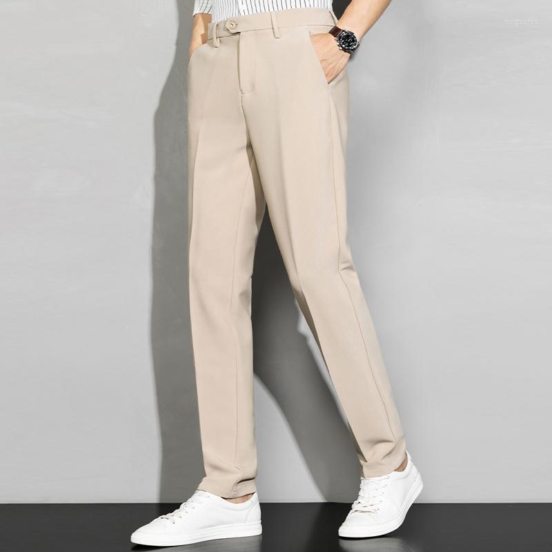 Men's Pants Men's Fourt Seasons High Quality Busainess Suit Male Black Thin Zipper Button Elasticity Slim Soft Fabric Casual
Men's Pants Men's Fourt Seasons High Quality Busainess Suit Male Black Thin Zipper Button Elasticity Slim Soft Fabric Casual