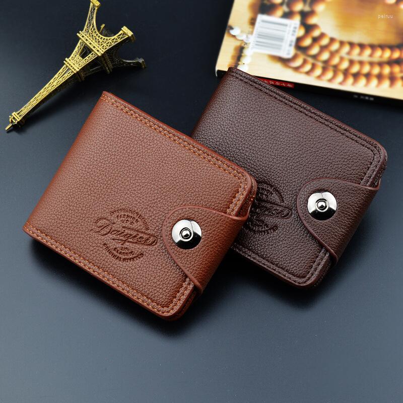 Wallets Men's Wallet Short Style Fashion Simple European And American Magnetic Buckle Card Pack Large Capacity Lychee Pattern Male Purse, Black
Wallets Men's Wallet Short Style Fashion Simple European And American Magnetic Buckle Card Pack Large Capacity Lychee Pattern Male Purse, Black