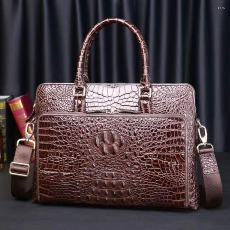 Briefcases Luxury Crocodile Leather Men Briefcase Bag Business Handbag Male Laptop Shoulder Bags Tote Computer Natural Skin Crossbody, Black
Briefcases Luxury Crocodile Leather Men Briefcase Bag Business Handbag Male Laptop Shoulder Bags Tote Computer Natural Skin Crossbody, Black
